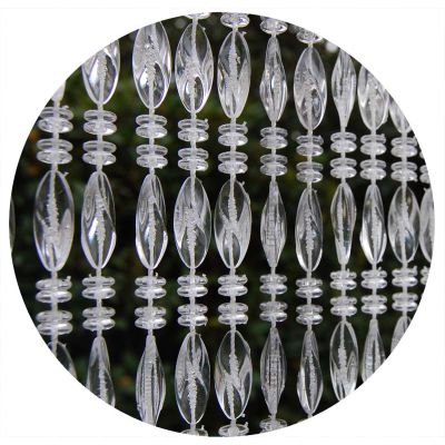 Rideau de porte en perles transparentes Elba (90 x 210 cm)