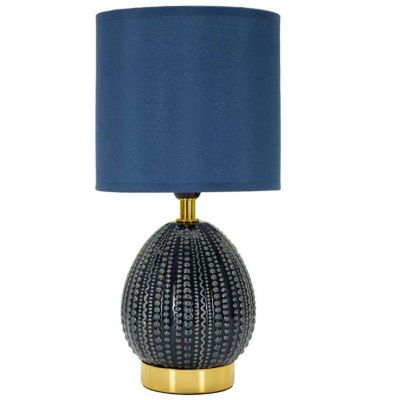 Lampe à poser en céramique et métal Flavi 15 x 30.5 cm (Bleu)