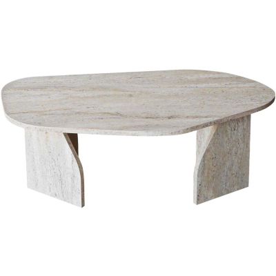 Table basse en aggloméré Rock (Travertine)