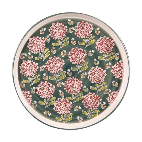 Jardin & confort：Plat à tarte Cottage coloris multicolore en grès - Ø 32 cm