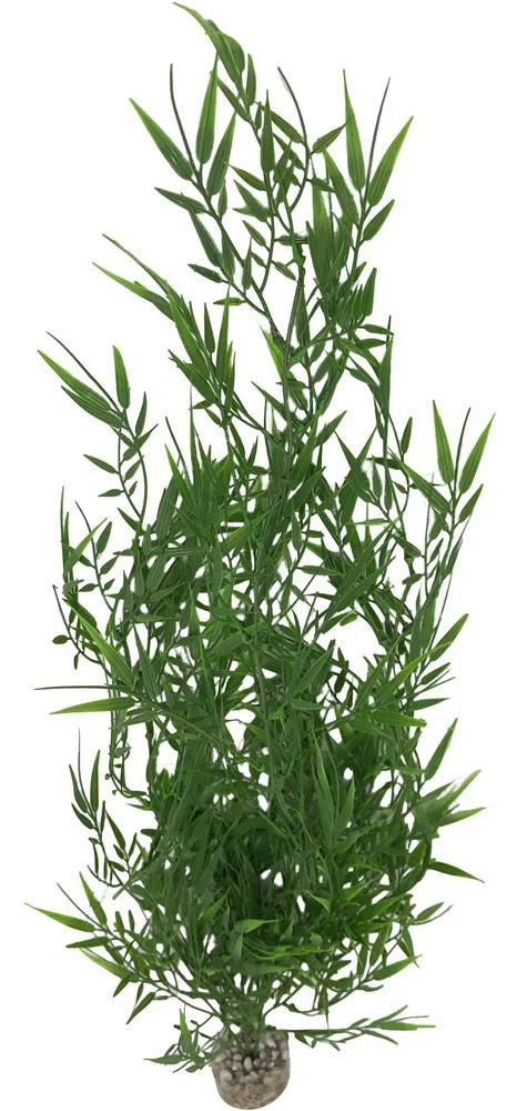 Une touche pratique à l’extérieur：Suspension bambou verte en plastique 10 x 67 cm