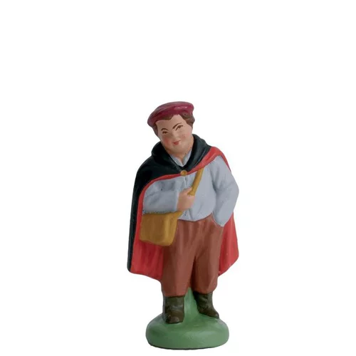 Solution extérieur:Garçonnet avec cape noire et rouge 7 cm