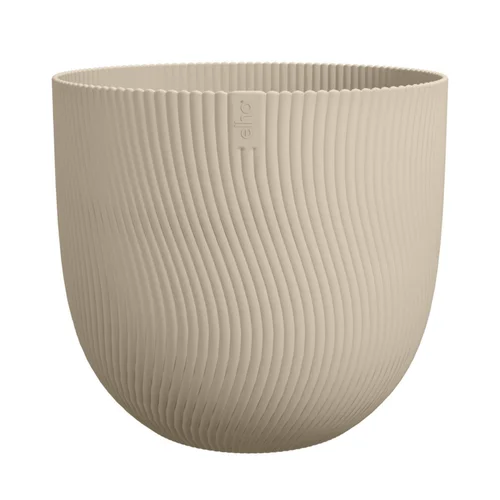 Jardin et loisirs:Pot en polypropylène beige champignon Elho Sereh Round - Ø 39 x 33,3 cm