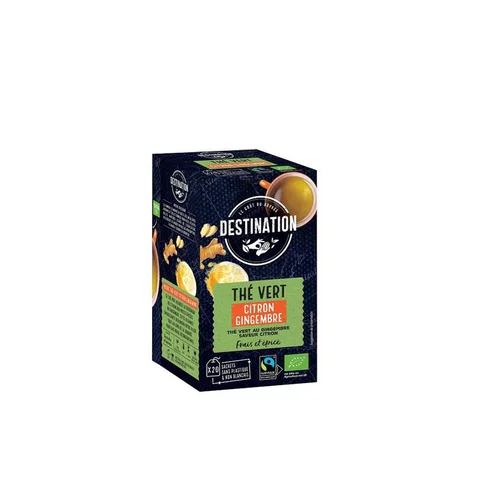 Pour le jardin:Thé vert citron gingembre Destination - 36 g