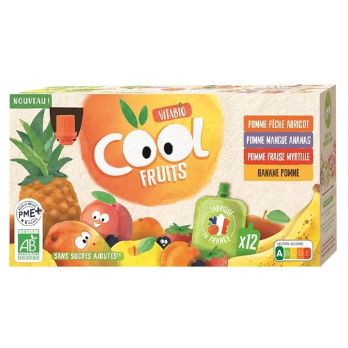 L’allié du jardin:Vitabio cool fruits panaché Vitabio - 12 × 90 g