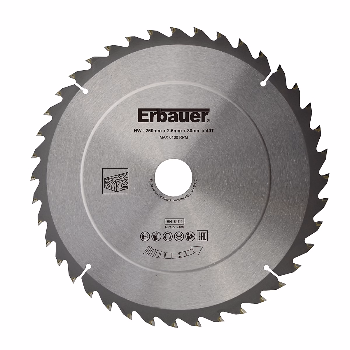 Lame et accessoire de scie – Lame scie circulaire TCT Ø250 x30/25/20/16 Moyenne 40 dents