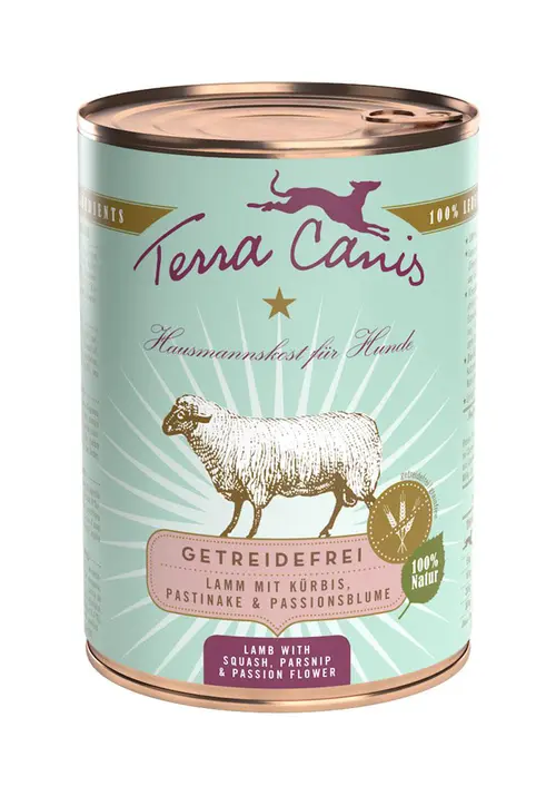 Sélection nature:Aliment complet pour chien sans céréales Terra Canis agneau – 400 g