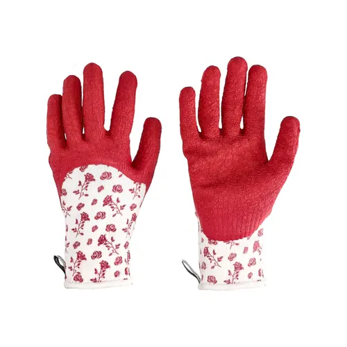 Une sélection pensée pour le jardin：Gant rosier coloris rouge en maille polyester certifié GRS Blackfox - taille 7