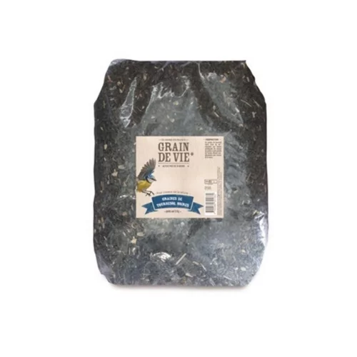 Pour transformer votre jardin:Graines de tournesol noires pour oiseaux Grain de Vie - 5 kg