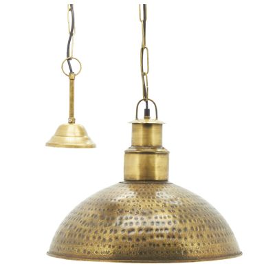 Suspension industrielle en métal martelé (Diamètre 44cm)