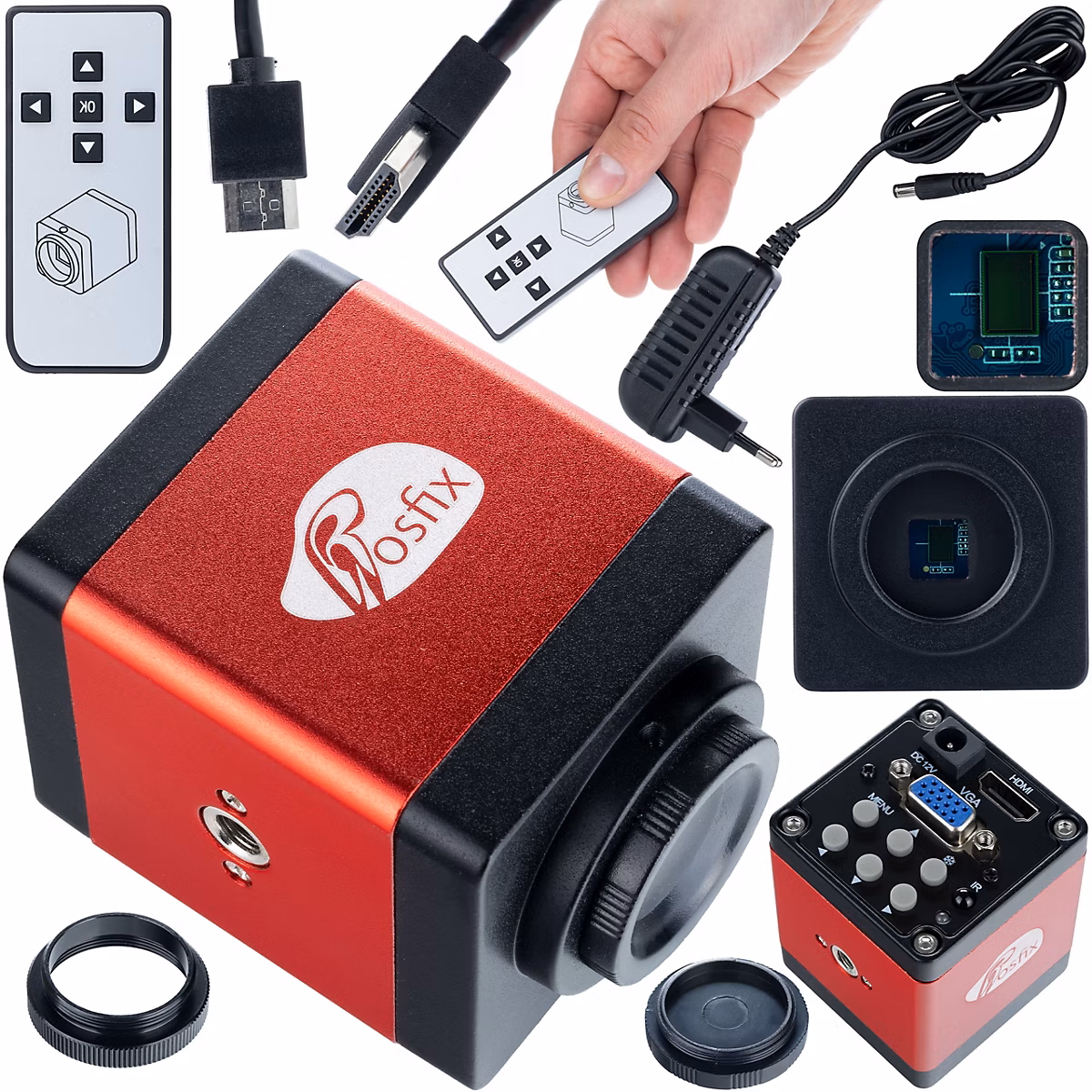Caméra Microscope Numérique KMDRP-HDMI-VGA – 2MP Full HD, Sorties HDMI/VGA, C-Mount, Pour Inspection et Laboratoire