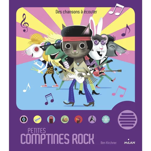 Sélection pour votre jardin:Petites Comptines Rock Contes et Comptines à Écouter 2 à 4 ans Éditions Milan