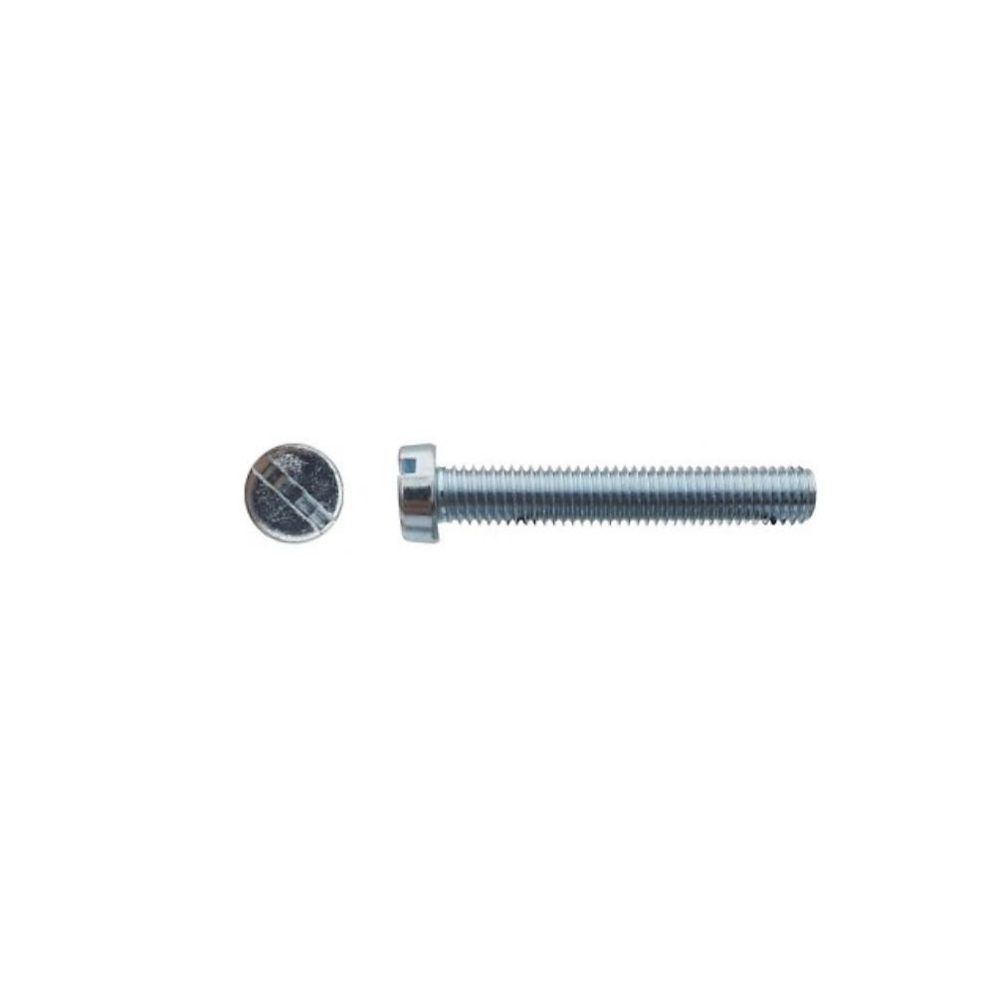 500 Vis Métaux Tête Cylindrique Fendue 5 × 10 mm – DIN 84, Zingué blanc, D-Work