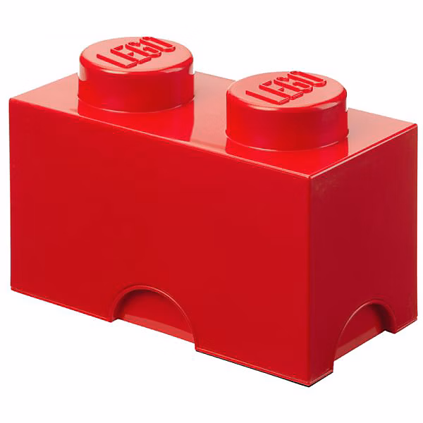 Brique de Rangement Lego 2 tenons 2 – 6 Litres, Rouge