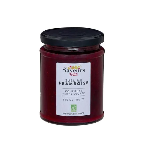 Sélection pour le jardin：Confiture moins sucrée Sublime Framboise bio - 310 g