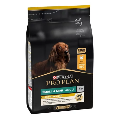 Jardin adapté:Croquette pour chien adulte de petite taille light au poulet Pro Plan - 3 kg