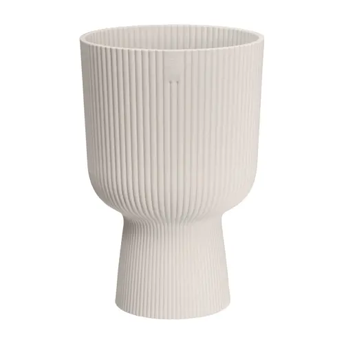 Pour vos jardins:Cache-pot vibes fold coloris blanc en plastique recyclé Elho - Ø 14 cm
