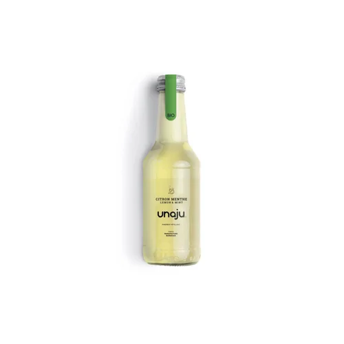 Vie au jardin:Boisson bio Citron Menthe en bouteille Unaju - 25 cl