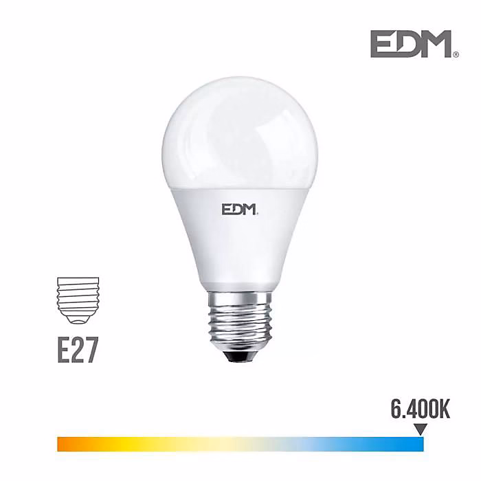 Ampoule LED E27 12W Ronde A60 équivalent à 75W – Blanc du Jour 6400K