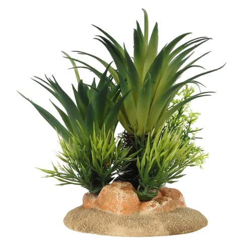 Sélection nature：Décor aquarium palmiers coloris vert Taille S - 13,5 x 10 x 16 cm