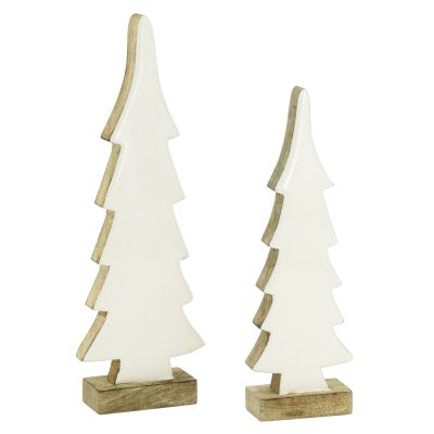 Sapins en manguier laqué blanc