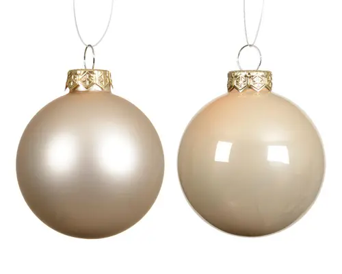 Pour un jardin bien équipé:Ensemble de 6 boules en verre émaillé et mat perle - Ø 8 cm