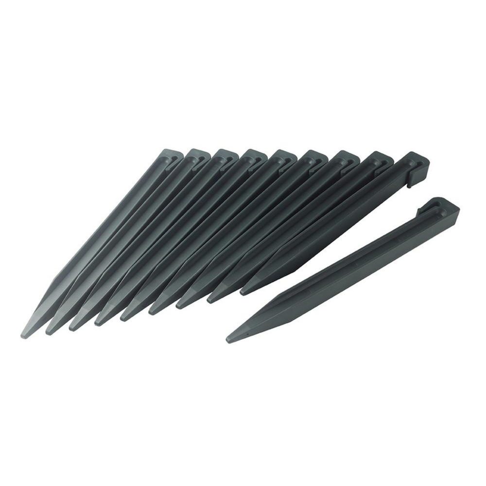 Nortene Lot de 10 piquets d'ancrage Etik Fix vert - PP pour bordure ETIK BORDURA