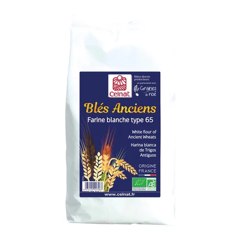 Moderne jardin:Farine de blés anciens T65 bio en sac de 1 kg