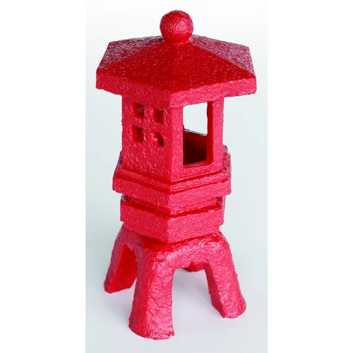 Maison & jardin：Zen Déco Lantern Rouge Résine 8,5x8,5x16 cm