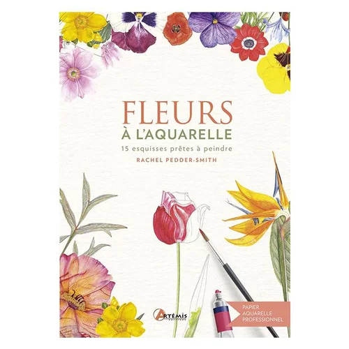 Extérieur durable：Livre "Fleurs à l'aquarelle" Artemis