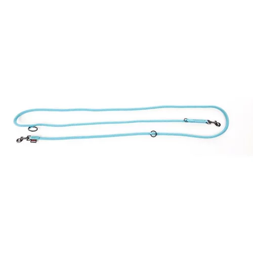 Nature maison:Laisse ronde 3 positions coloris turquoise - 1,3x190 cm