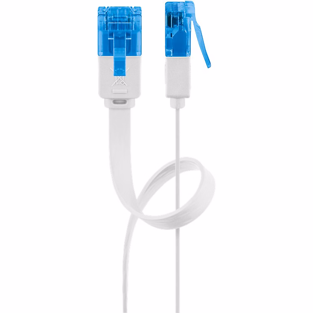 Câble RJ45 Cat6a plat blanc 50cm GOOBAY – Réf. ASHNBAQFI2161363347