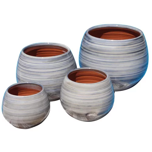 Une solution pratique pour le jardin:Pot en terre émaillée marron Châtaigne Les Poteries d'Albi Cancale - Ø 21 x H 21 cm