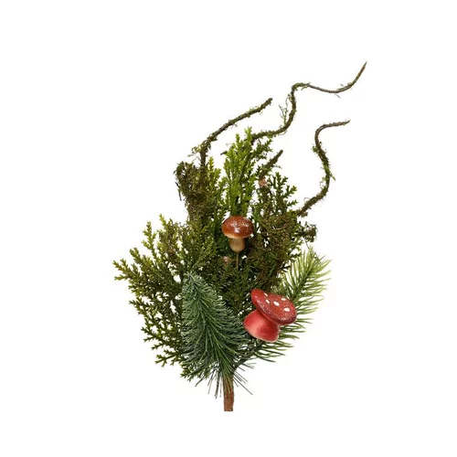 Pour mieux équiper vos extérieurs:Décoration de Noël avec mousse et champignon Mushroom spray paillettes - 25 cm