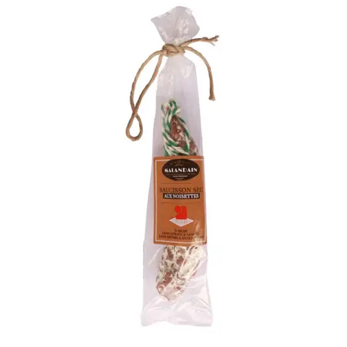 À adopter pour l’extérieur：Saucisson sec aux noisettes Maison Malandain - 150 g