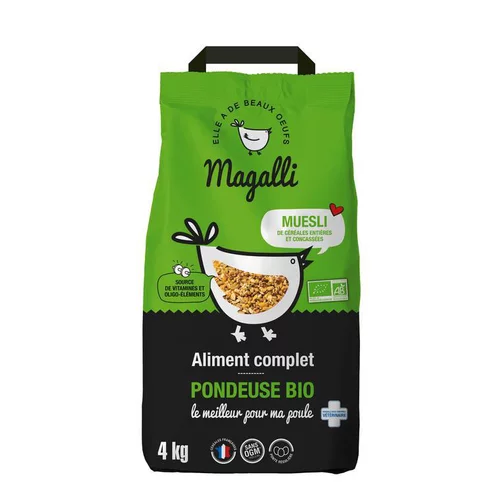 Jardin fonctionnel:Granulés bio pour poule pondeuse Distrigalli Magalli - 4 kg