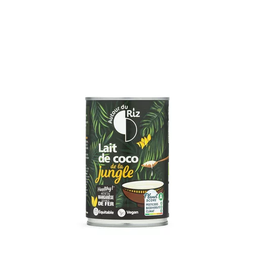 Jardin essentiel:Lait de coco de la jungle bio Autour du riz - 400 ml
