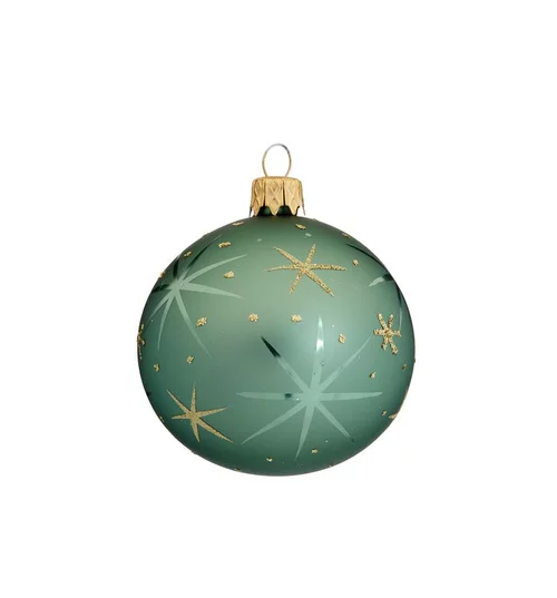 Nature utile:Suspension boule décorative coloris vert en verre traditionnel - Ø 7 cm