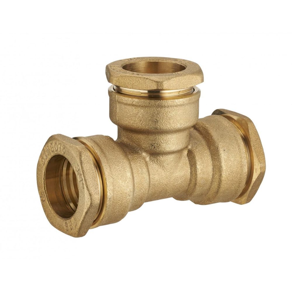CENTRALE BRICO TE à compression laiton D.32 pour tube en polyéthylène