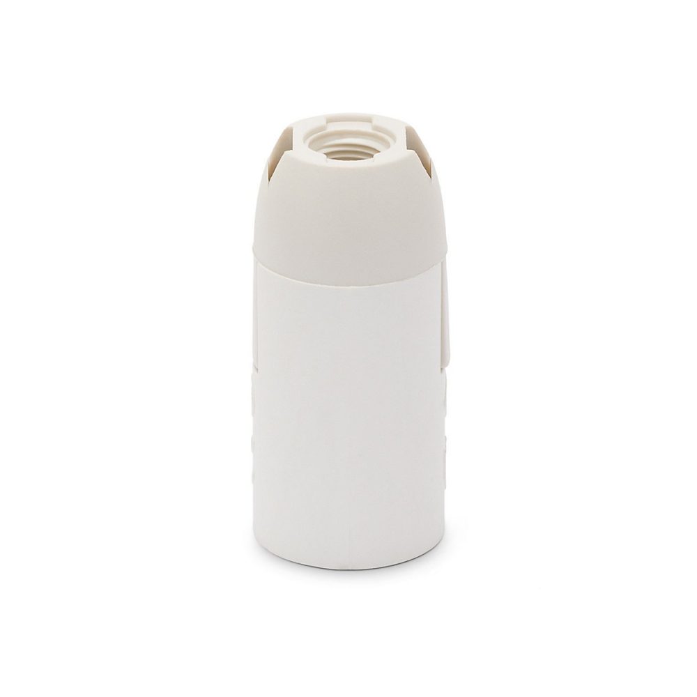 Douille thermoplastique E14 avec gaine lisse. Blanc – Réf. BWUZAYNIA3199831650