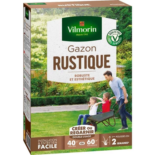 Extérieur sélection:Graines de gazon à semer rustique Vilmorin - 1 kg