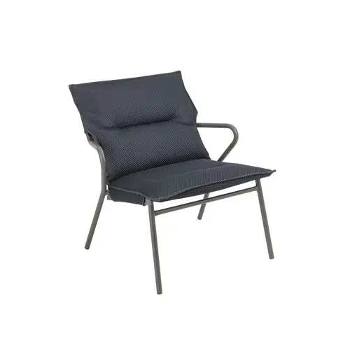 Pour mieux aménager vos extérieurs:Fauteuil 1 place Vence BeComfort coloris gris Lafuma - 68 x 69x 70 cm
