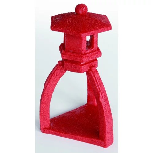 Facile dehors：Zen Déco Pagoda Rouge Résine 9,5x10,8x16 cm