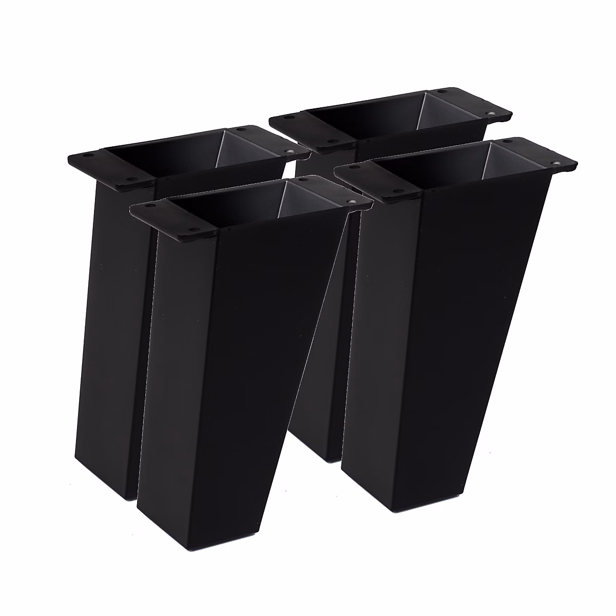 4un. Pied de meuble incliné scandinave pied nordique en résine plastique ABS ANTI-HUMIDITÉ noire. Hauteur 120mm – Réf. IWVVNSKKR4981927512
