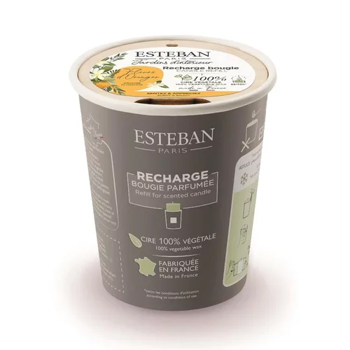 Jardin utile:Recharge pour bougies parfumées Fleurs d'oranger Esteban - 180 g