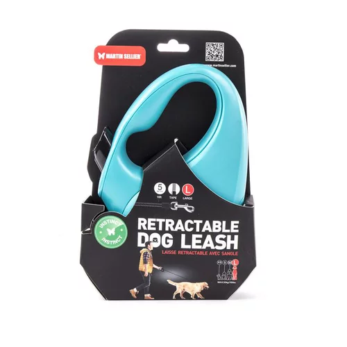 Nature extérieur:Laisse rétractable turquoise Instinct Sangle - taille L