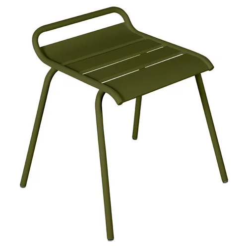 Vie dehors：Tabouret Monceau coloris marron en acier Fermob - 54 x 52 cm