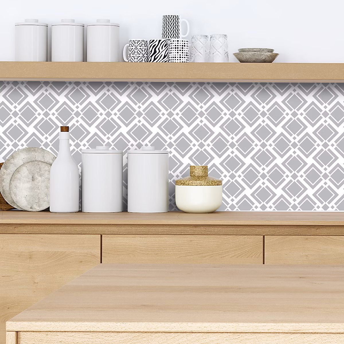 Crédence adhésive déco design gris 323 – 40 × 100cm