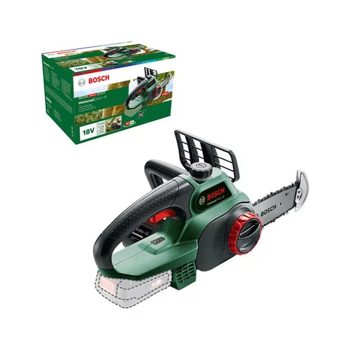 Une solution pratique pour le jardin：Tronçonneuse sans fil UniversalChain Bosch® 18 V - outil seul sans batterie