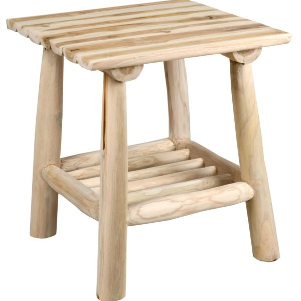 Table basse carrée en teck naturel Arthur
